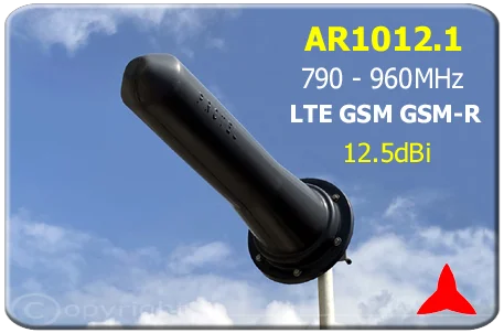 AR1012.1 Directional Yagi antenna 790 - 960 MHz 4g LTE GSM GSM-R 12 dBi