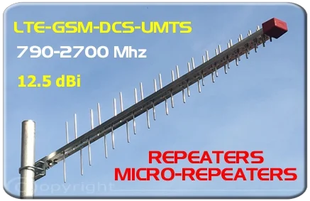 AR1045.1 Logarithmic broadband antenna High Gain, band 2G 3g 4G GSM-R umts dcs gsm lte 790-2700 MHz Protel