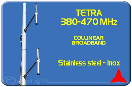 Protel collinear 2 dipoles antenna tetra ARDU.02 380-470MHz Stainless Steel