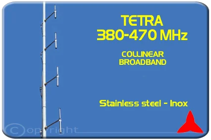 Protel collinear 4 dipoles antenna tetra ARDU.04 380-470MHz Stainless Steel